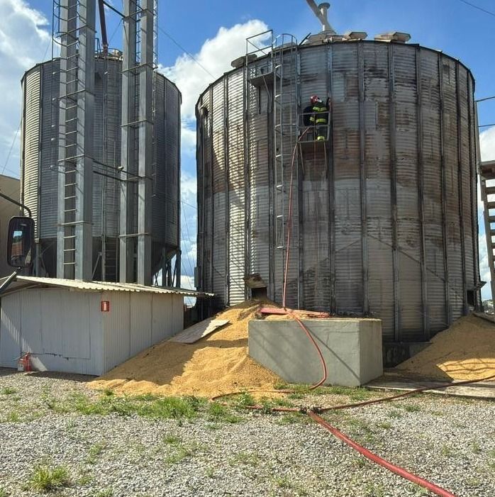 Silo de soja é atingido por incêndio em Boa Esperança