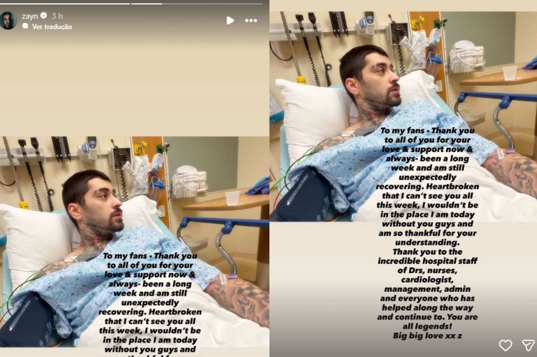 Zayn Malik é internado em dia de lançamento do novo álbum e assusta fãs
