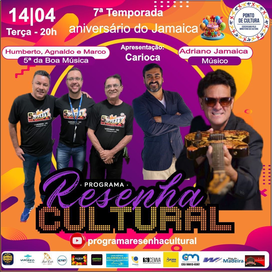 Resenha Cultural recebe equipe da 5ª da Boa Música nesta terça