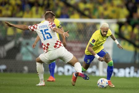 Neymar em ação contra a Croácia na Copa de 2022 • Lucas Figueiredo/CBF