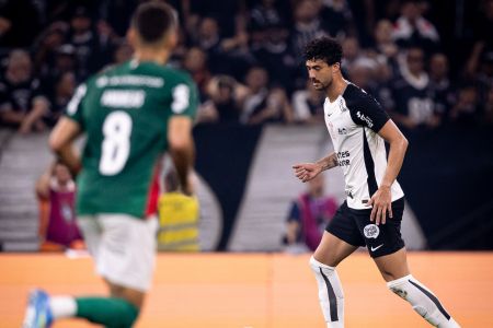 Gustavo Henrique e Andreas Pereira em Corinthians x Palmeiras