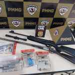 Pai é preso e aluna apreendida com armas e munições em escola de Santo Antônio do Amparo