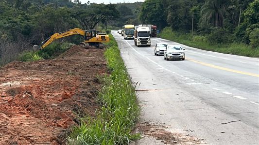 BR-381. Obras no trecho entre Caeté e Sabará