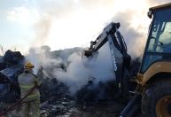 Incêndio destrói aproximadamente 38 toneladas de materiais recicláveis em Nova Resende
