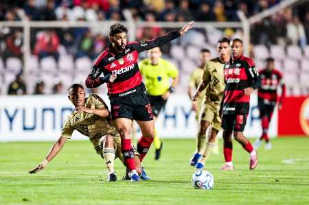 Lucas Paquetá em ação na Libertadores • Gilvan de Souza/Flamengo