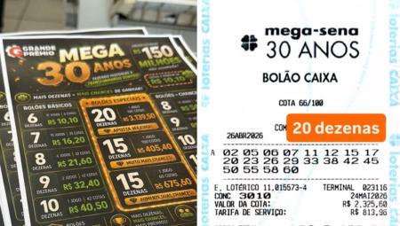 Bolão com aposta máxima amplia a chance de prêmio