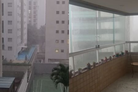 Chuva de granizo em BH: veja imagens da tempestade nesta quarta (8)