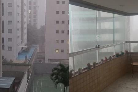 Chuva de granizo em BH: veja imagens da tempestade nesta quarta (8)