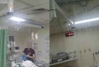 Chuva causa infiltração e interrompe atendimentos no Hospital João XXIII, em BH