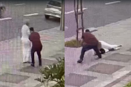 Vídeo: adolescente joga idosa no chão durante assalto na Savassi, em BH
