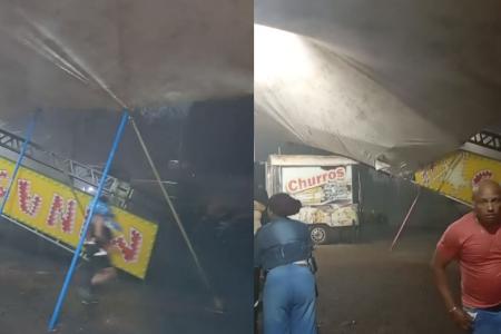 Tempestade derrubou estrutura de parque em Itabirito um dia antes de acidente fatal