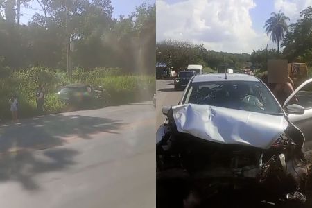 Batida frontal entre carros deixa três feridos na BR-381 em Sabará, na Grande BH