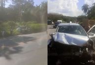 Batida frontal entre carros deixa três feridos na BR-381 em Sabará, na Grande BH