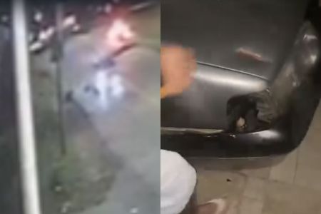 Família de mulher atropelada se revolta e destrói o carro do suspeito na Grande BH