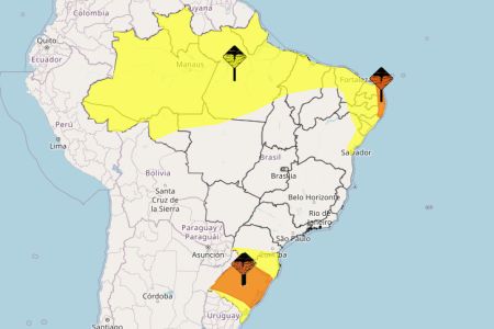 Inmet alerta para tempestades no Brasil nesta sexta (1º); veja estados afetados • Reprodução/ Inmet