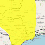 Inmet emite alerta amarelo de chuvas intensas para o Sul de Minas