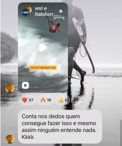 Italo Ferreira ironiza arbitragem após derrota para Gabriel Medina • Reprodução/Instagram italoferreira