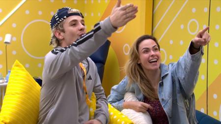 Juliano e Ana Paula comemoram flagra • Reprodução | Globo