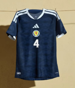 Primeiro uniforme da Escócia para a Copa do Mundo de 2026 • Divulgação/Adidas