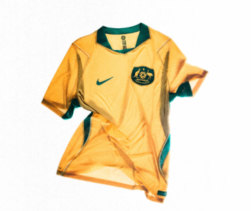 Primeiro uniforme da Austrália para a Copa do Mundo de 2026 • Divulgação/Nike
