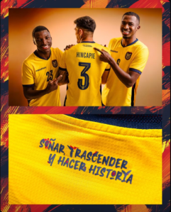 Primeiro uniforme do Equador para a Copa do Mundo de 2026 • Divulgação/Marathon