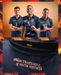Segundo uniforme do Equador para a Copa do Mundo de 2026 • Divulgação/Marathon
