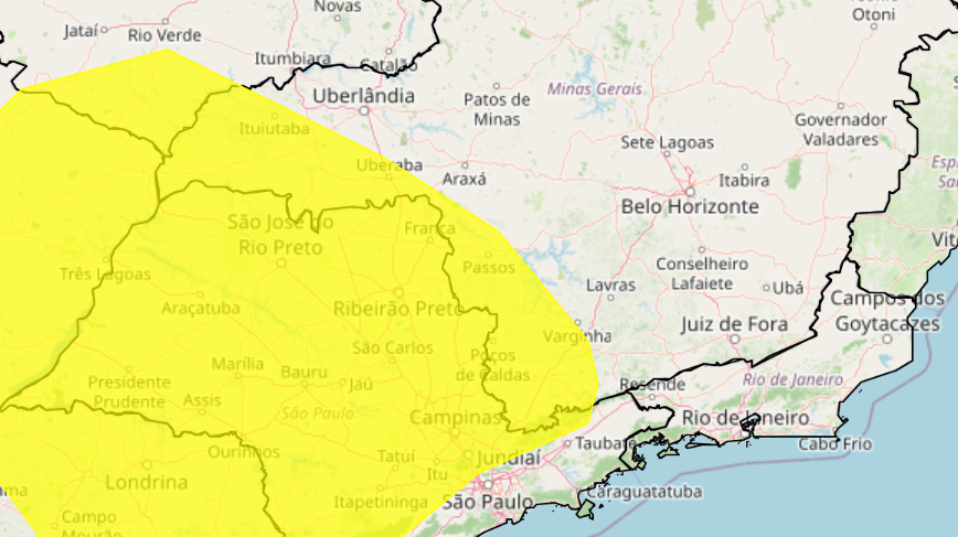 Inmet emite alerta de baixa umidade para o Sul de Minas
