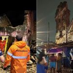 Casarão desaba no Centro do Recife, deixa dois mortos e cidade entra em alerta por fortes chuva