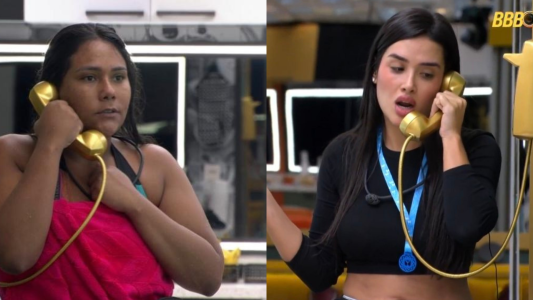 Jordana e Chaiany atendem o Big Fone no BBB 26