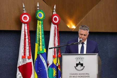 Damião na Câmara de BH durante cerimônia de posse, em janeiro de 2025