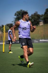 Hulk durante treino do Atlético nesta terça-feira (28) • Divulgação/Atlético