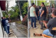 Velório de ex-prefeito em MG tem banda, quitutes e fogos de artifício; veja vídeo