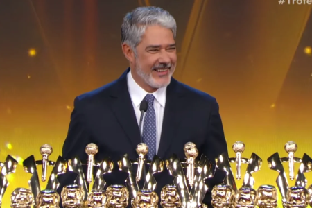 William Bonner participou do Troféu Imprensa no último domingo (26)