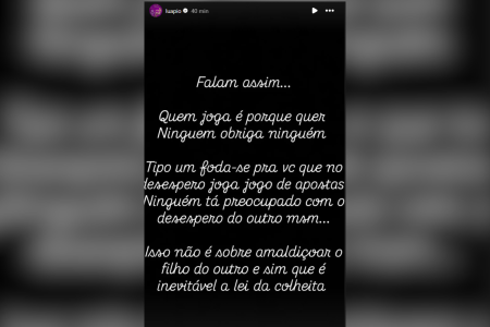 Luana Piovani escreve contra Virgínia • Reprodução/Redes Sociais