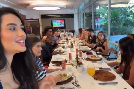 Jordana exibiu almoço entre participantes • Reprodução/Redes Sociais