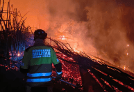 Incêndio em vegetação de lote vago mobiliza Bombeiros em Juiz de Fora