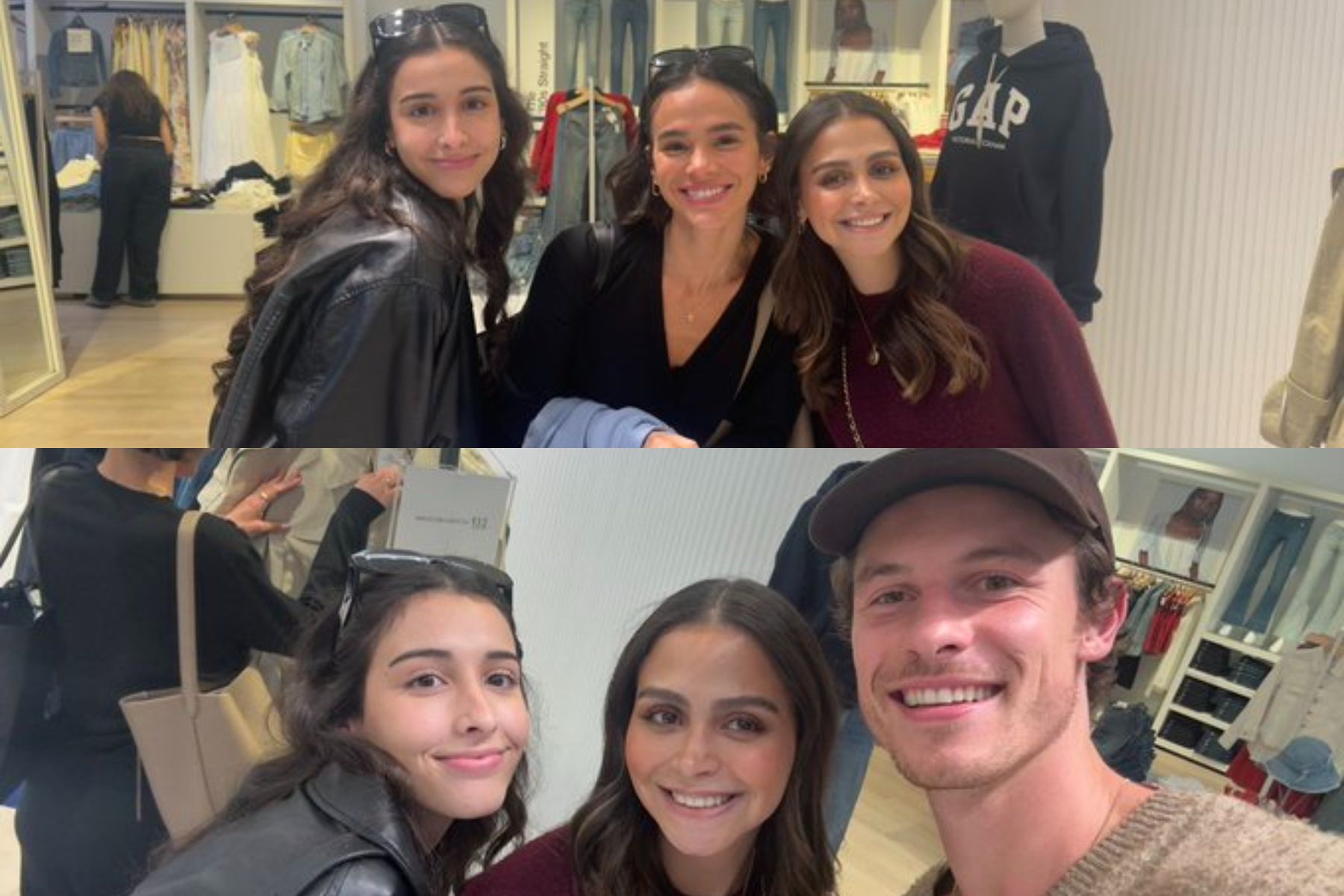 Bruna Marquezine rouba a cena nos EUA e fãs fazem Shawn Mendes de fotógrafo