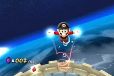 Red star Mario durante gameplay • Imagem da internet