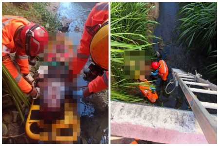 Momento de resgate • Divulgação / Corpo de Bombeiros