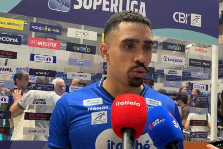 Gustavo Orlando após jogo entre Itambé Minas e Sada Cruzeiro