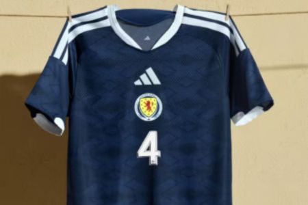 Primeiro uniforme da Escócia para a Copa do Mundo de 2026