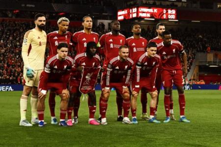 Time do Liverpool em quartas de final da Champions contra o PSG