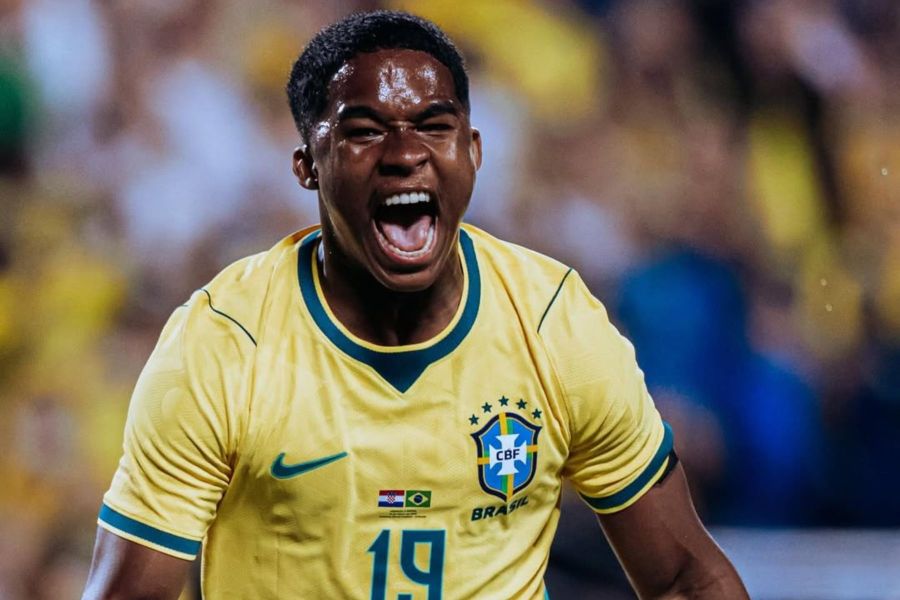 Endrick revela como mensagem da esposa o ajudou em jogo pela Seleção Brasileira