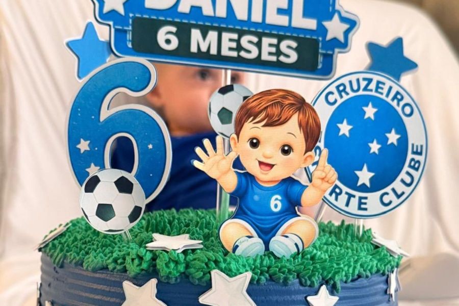 Cruzeiro é tema da celebração de filho de ex-goleador do clube; veja