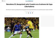 Imprensa equatoriana destaca vitória do Cruzeiro sobre o Barcelona-EQU