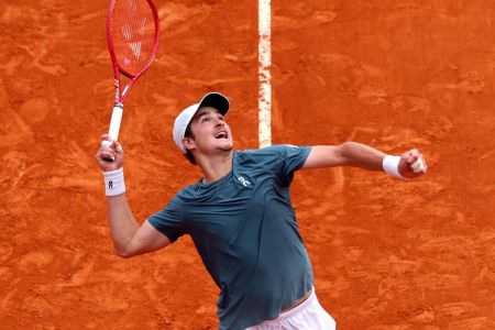 João Fonseca em ação em Monte Carlo