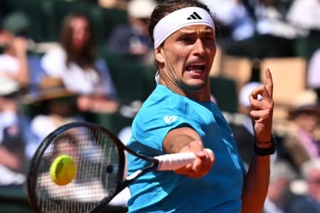 Alexander Zverev em ação no Masters 1000 de Monte Carlo