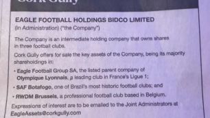 SAF do Botafogo é colocada à venda por empresa britânica em anúncio de jornal