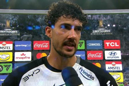 Gustavo Henrique após viória do Corinthians sobre o Santa Fe