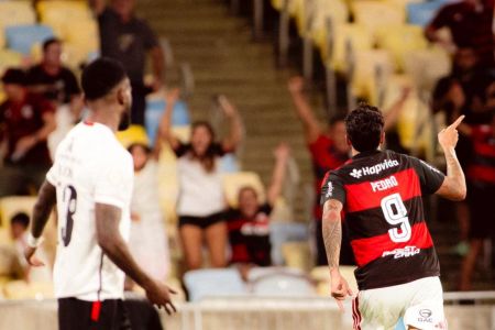 Flamengo x Vitória: Pedro vibra com gol no Maracanã